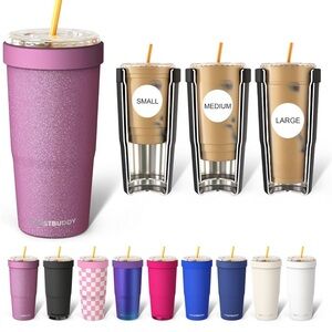 FrostBuddy Glitter Pink Tumbler - Stylish Party Drinkware
